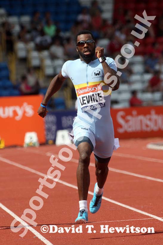 Nigel Levine winner of the 400 metres at the Sainsbury's British Championships, Birmingham.